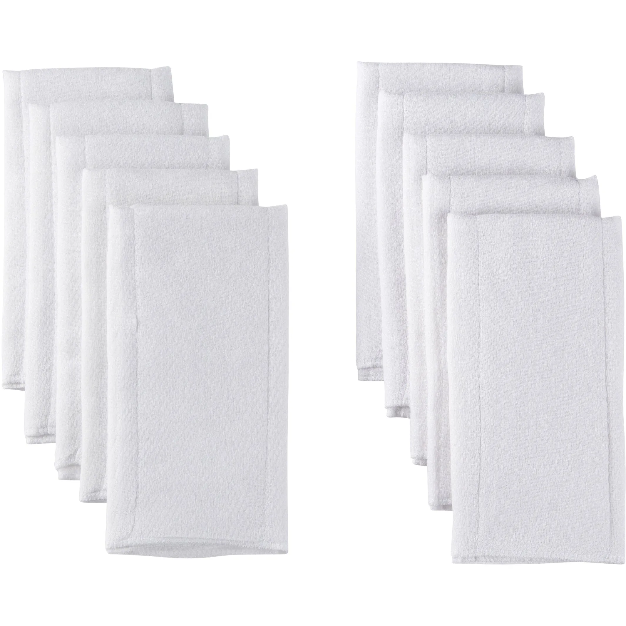 10-Pack Baby Neutral White Prefold Birdseye Diapers