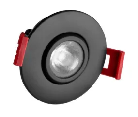 2-inch LED Gimbal Recessed Downlight in Black, 2700K