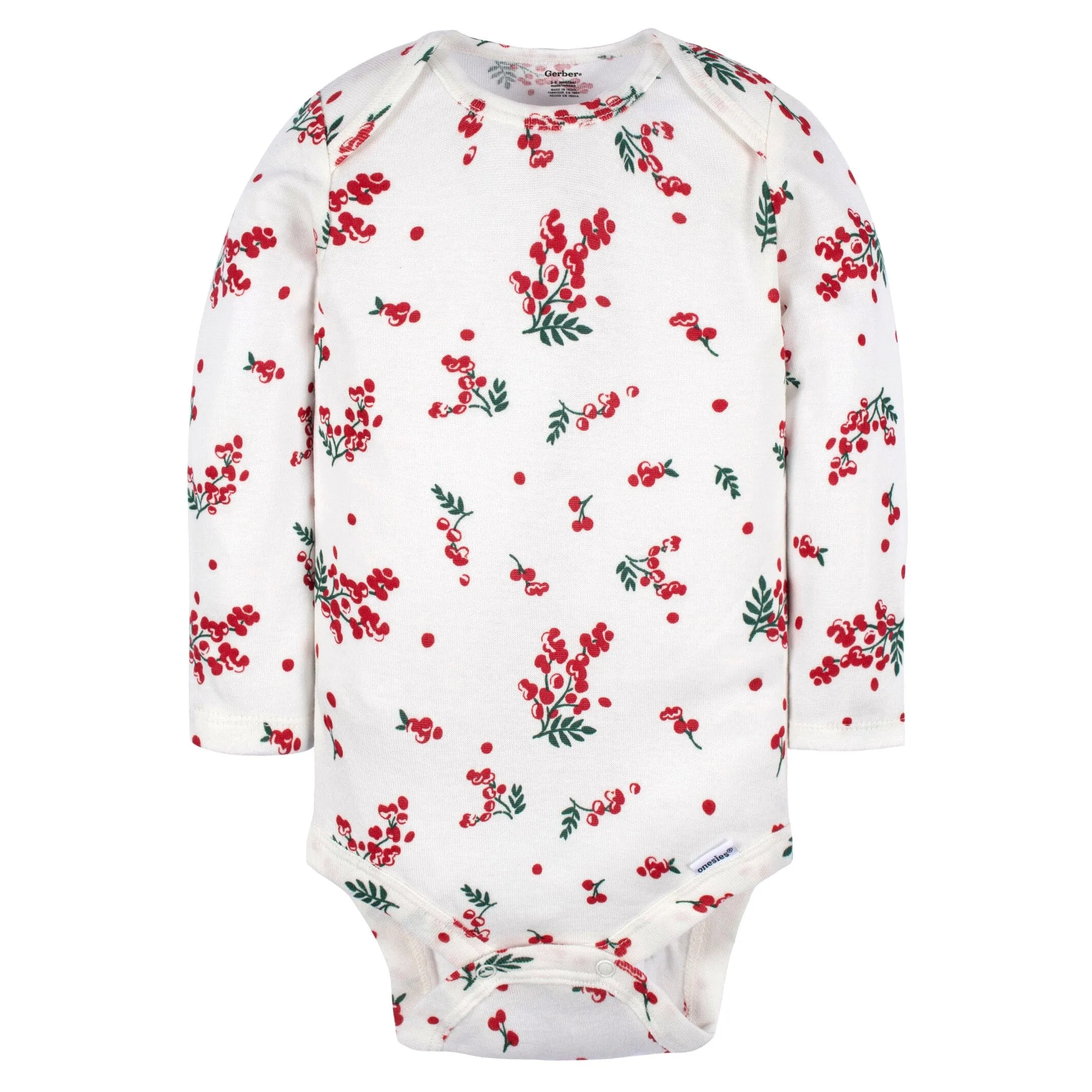 2-Piece Baby Girls Red Holly Berries Jumper & Bodysuit Set