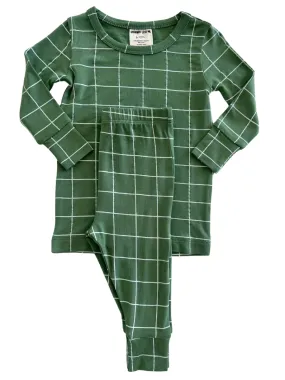 2-Piece Set, Basil Windowpane