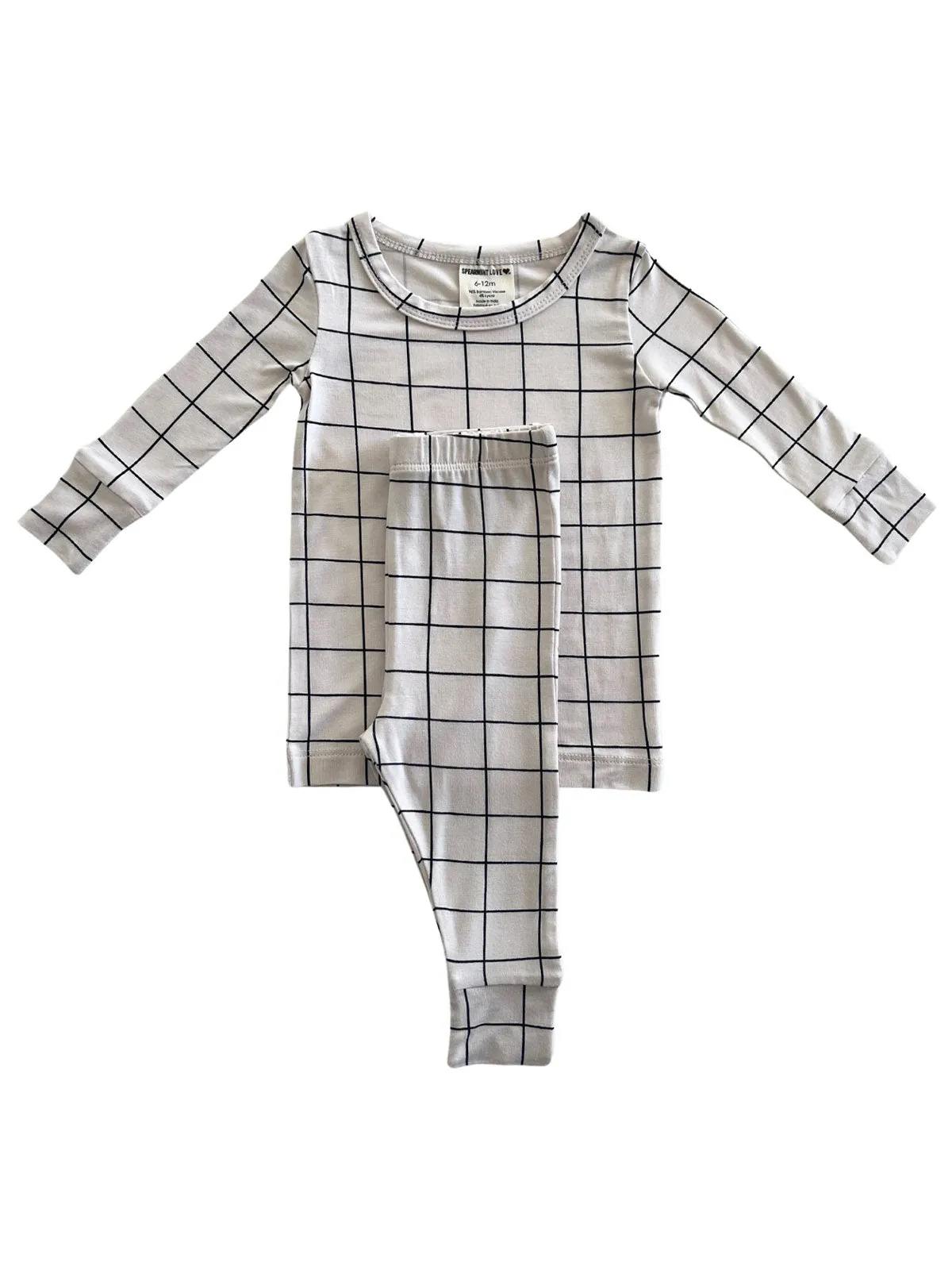 2-Piece Set, Natural/Black Windowpane