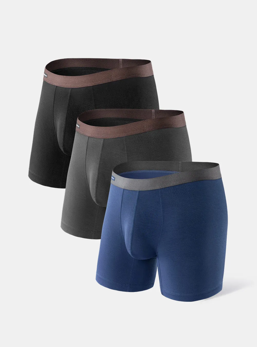 3 Pack Soft Bamboo Rayon Boxer Briefs