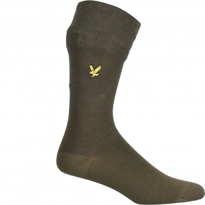 5-Pack Golden Eagle Logo Socks, Black/Olive/Beige/Navy/Grey