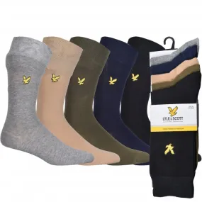 5-Pack Golden Eagle Logo Socks, Black/Olive/Beige/Navy/Grey