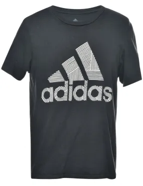 Adidas Printed Black & White T-shirt - S