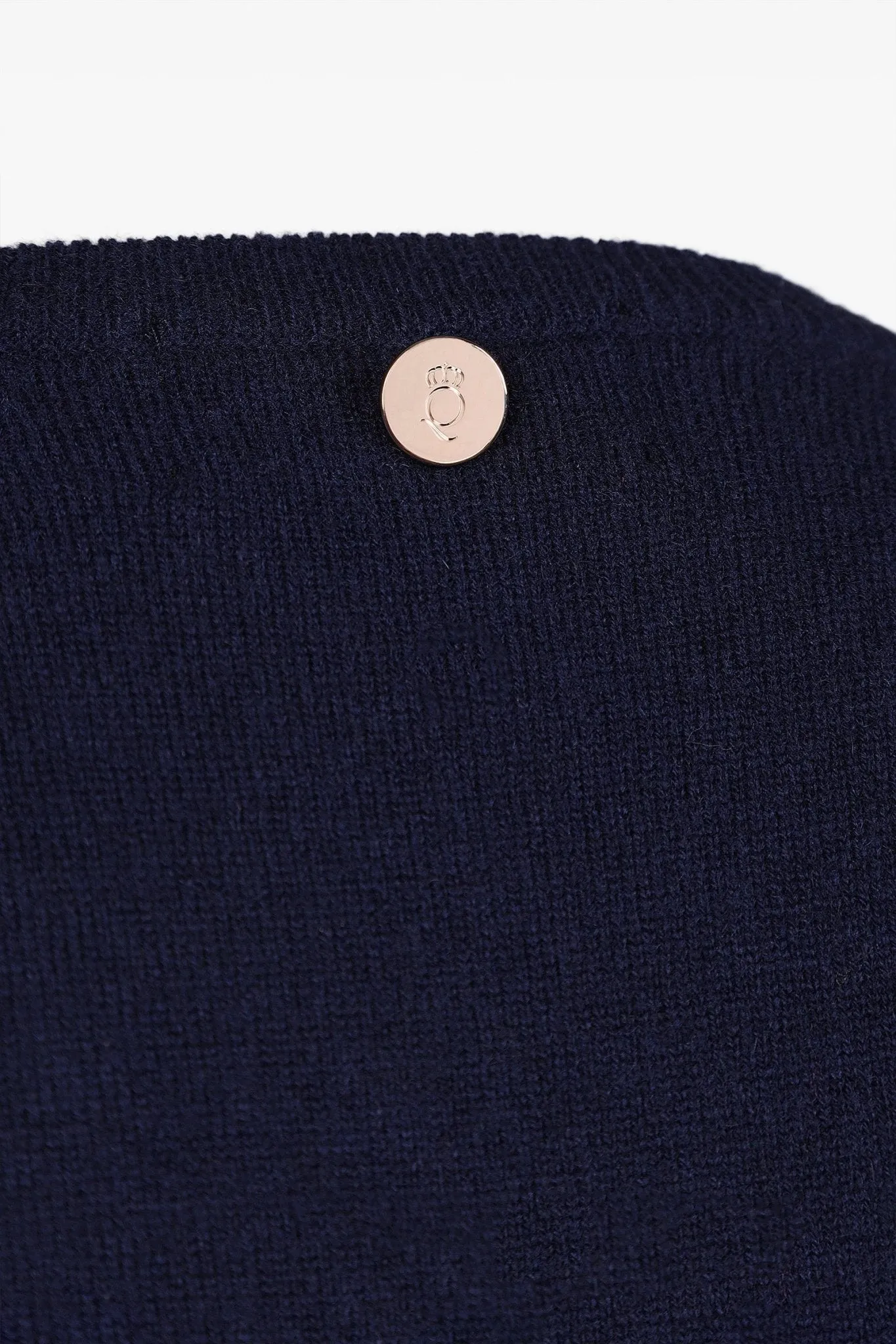 Alice Ladies Cashmere V-Neck Jumper in Navy Blue