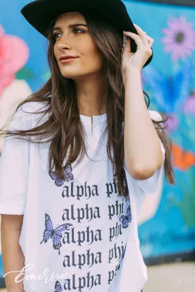 Alpha Phi Butterfly Tee