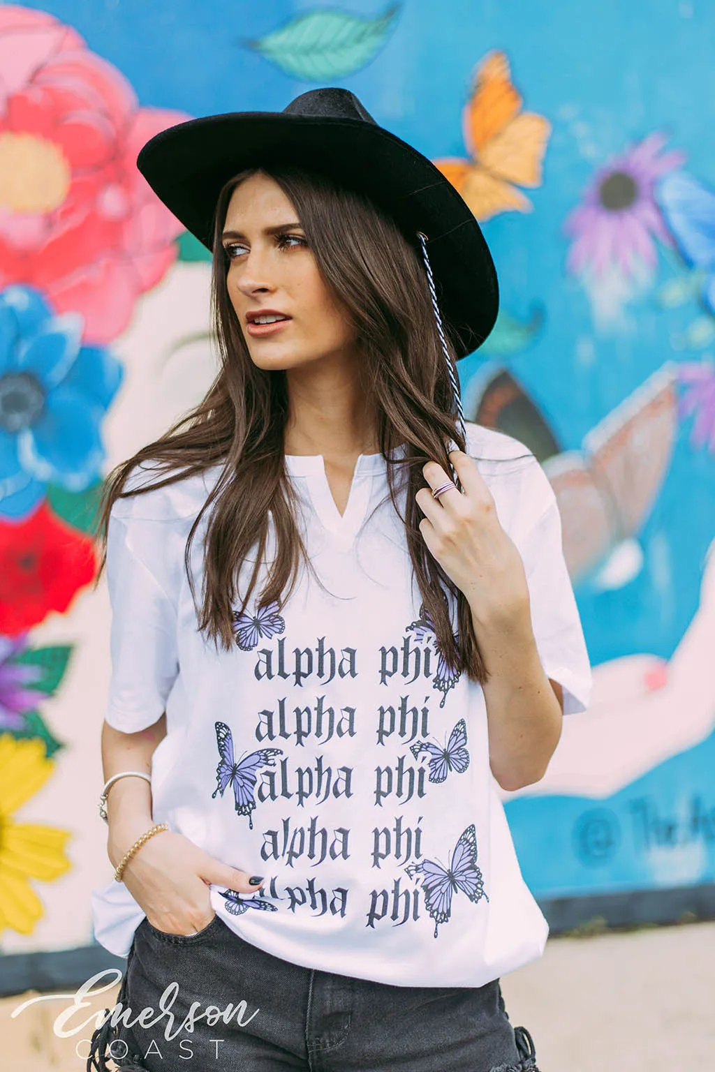 Alpha Phi Butterfly Tee