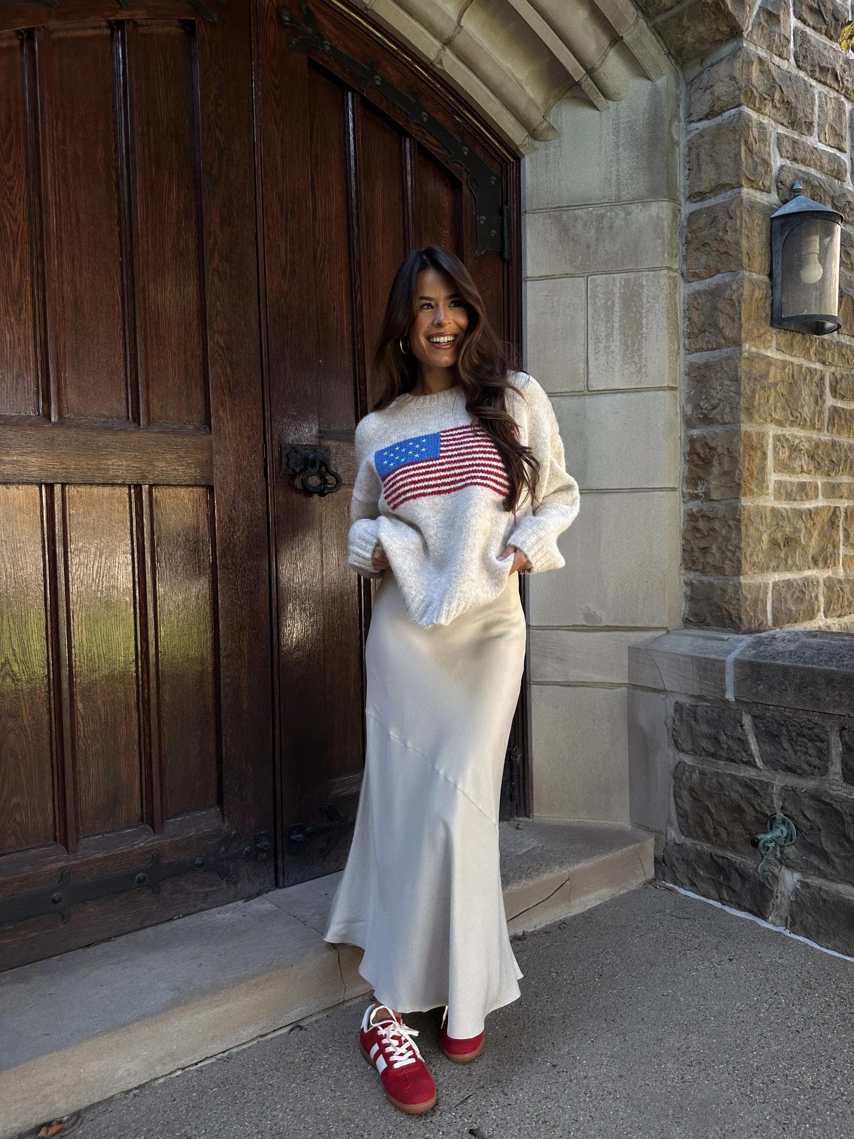 American Flag Pullover