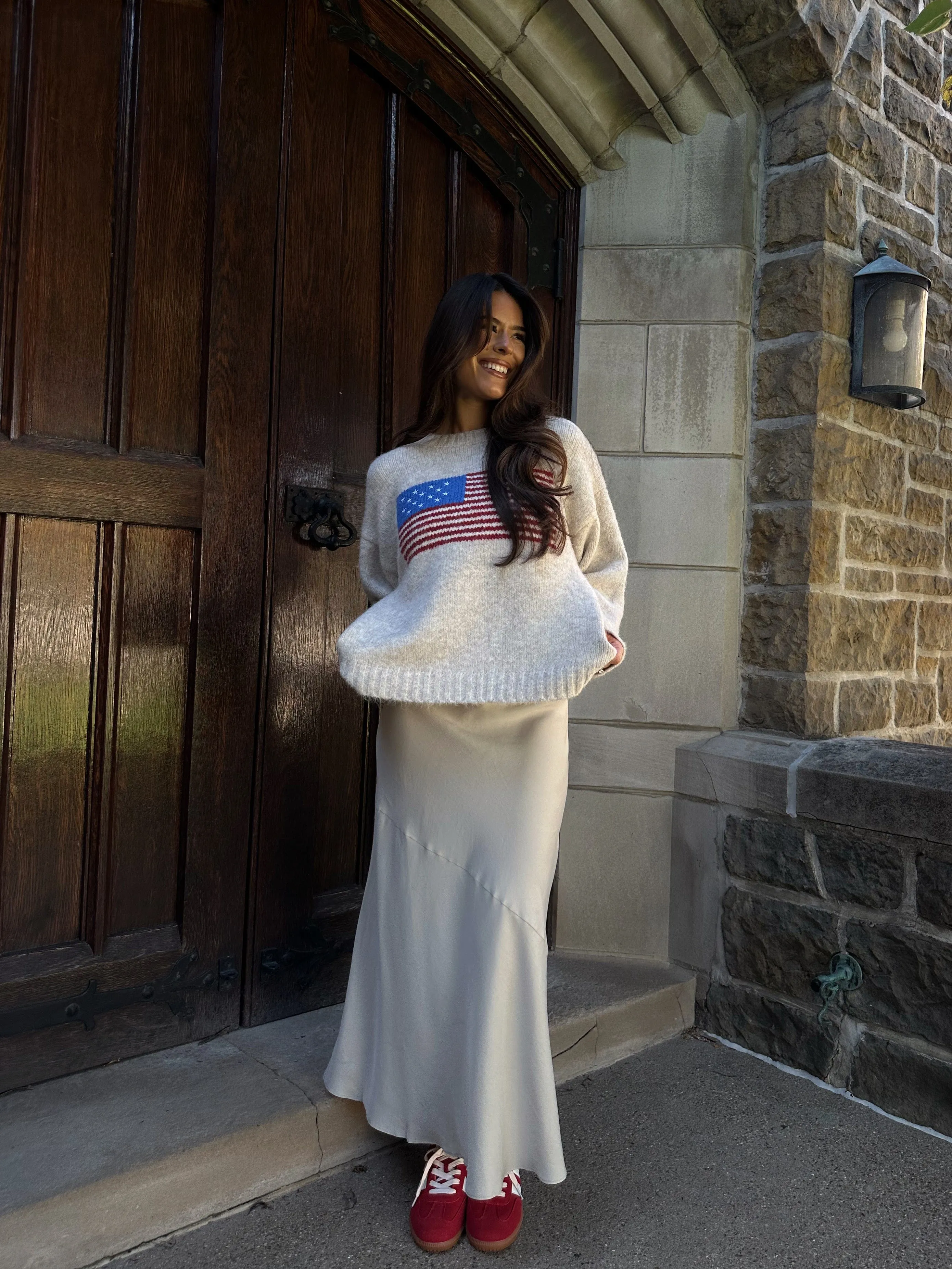 American Flag Pullover