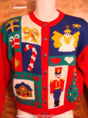 Angel and Nutcracker Christmas Sweater