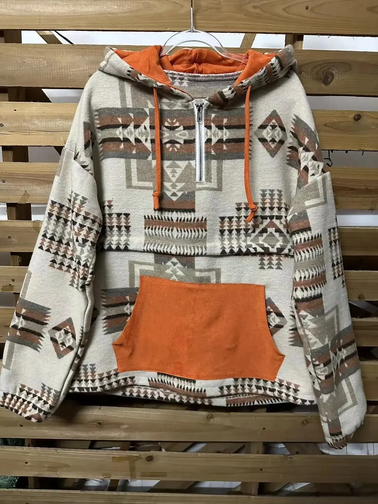 Aztec Charm Pullover Hoodie