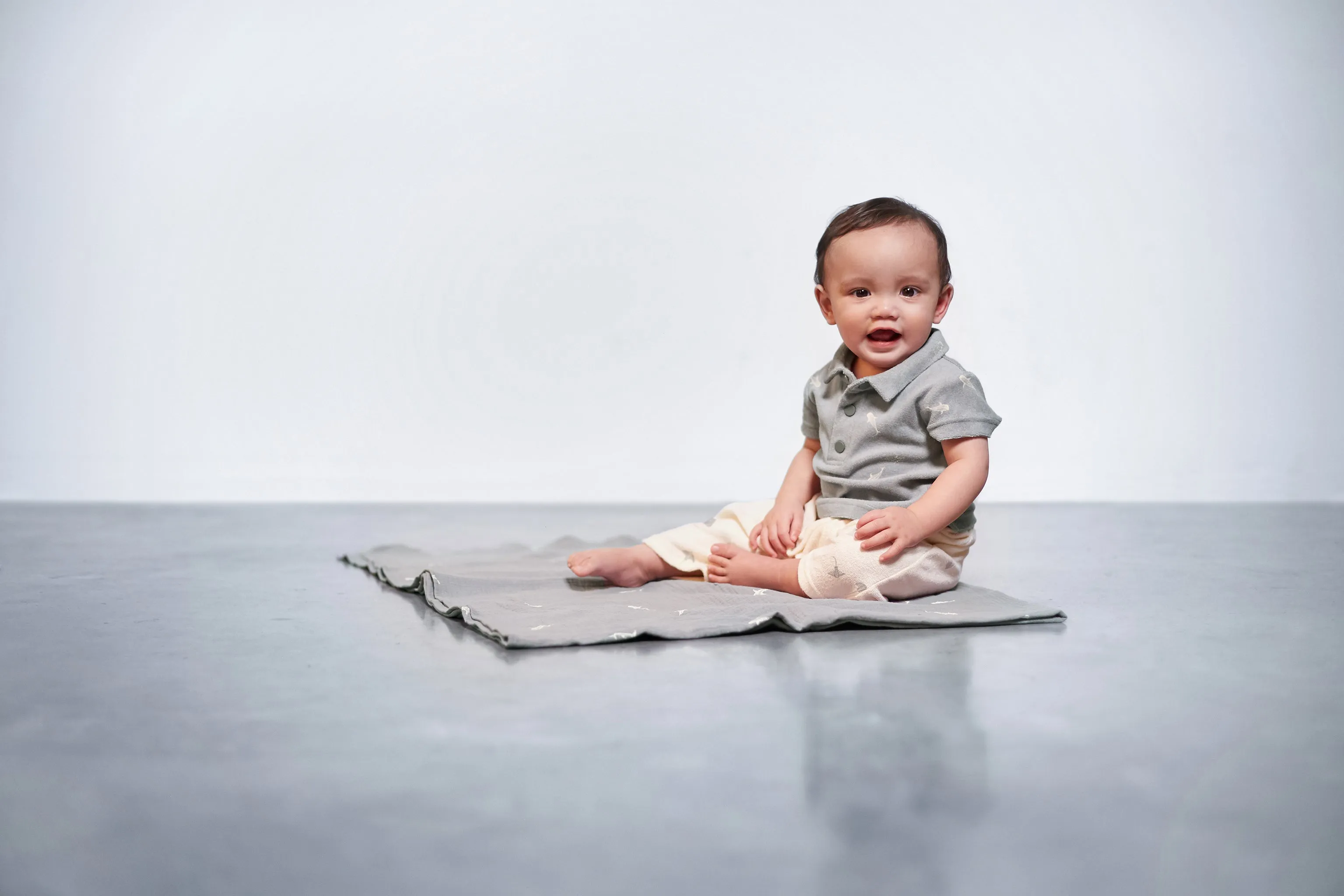 Baby Terry Harem Pants | Navy