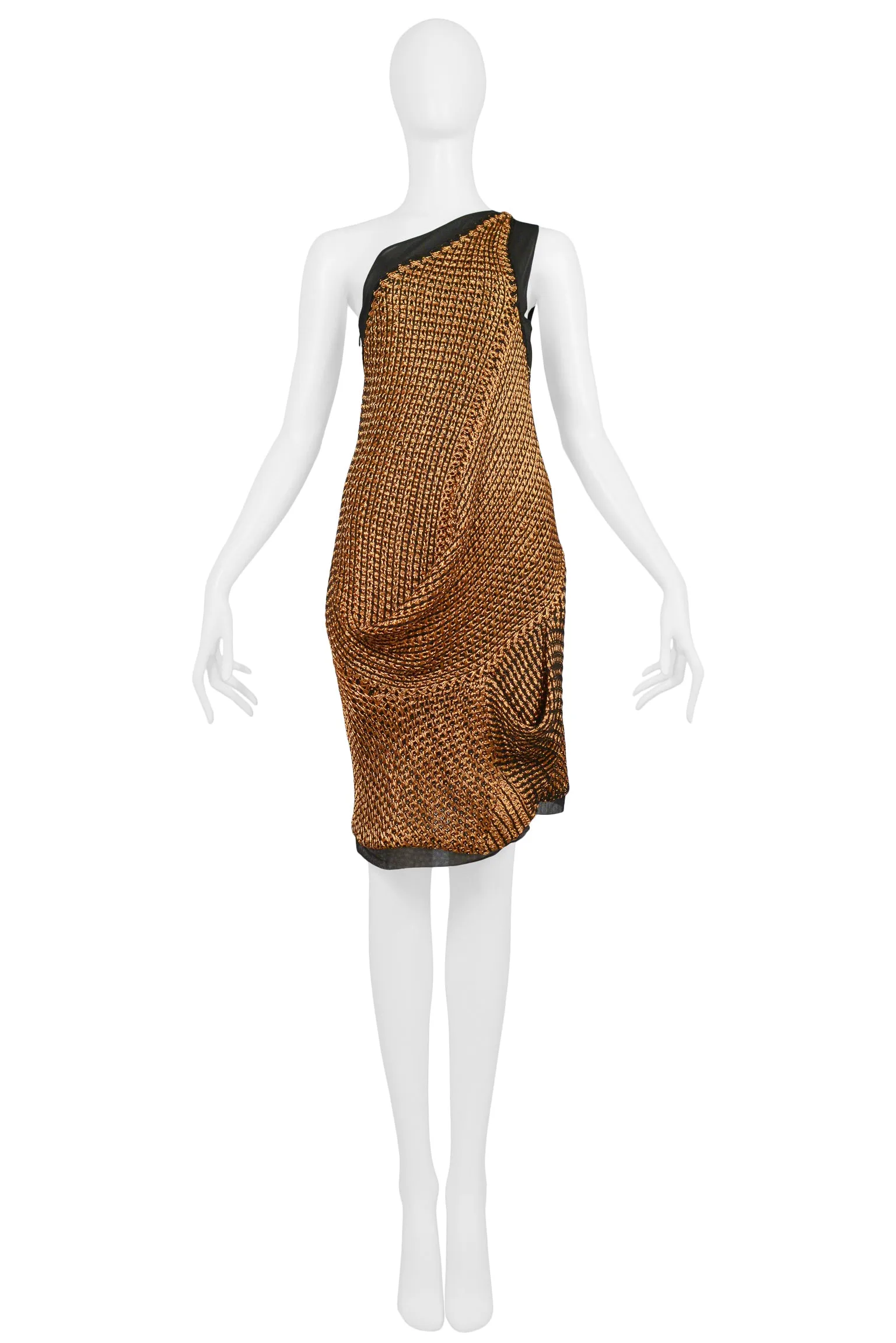 BALENCIAGA BY NICOLAS GHESQUIERE COPPER WIRE CROCHET DRESS 2007