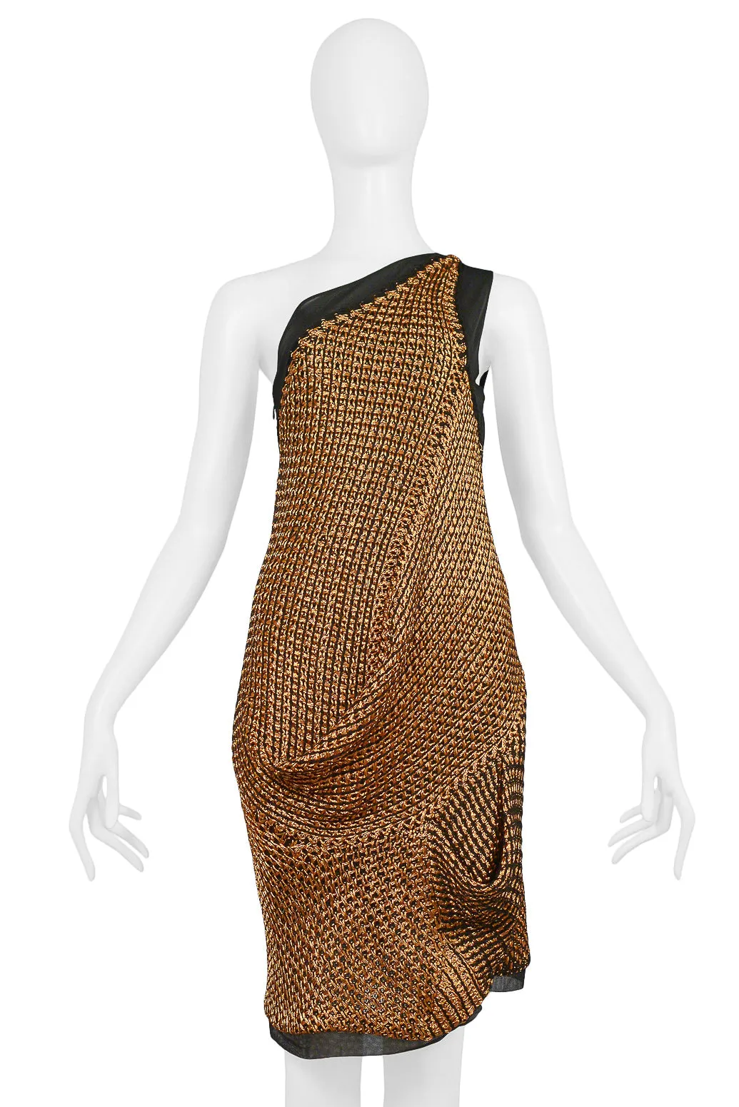 BALENCIAGA BY NICOLAS GHESQUIERE COPPER WIRE CROCHET DRESS 2007