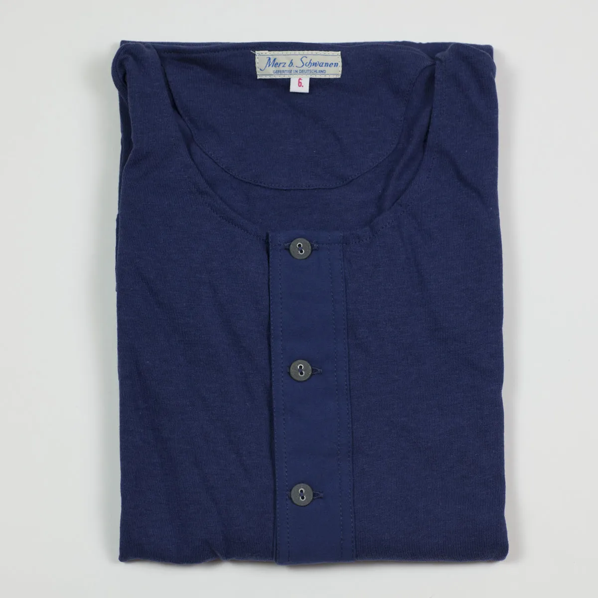 Berlin blue short-sleeve 103 Henley shirt