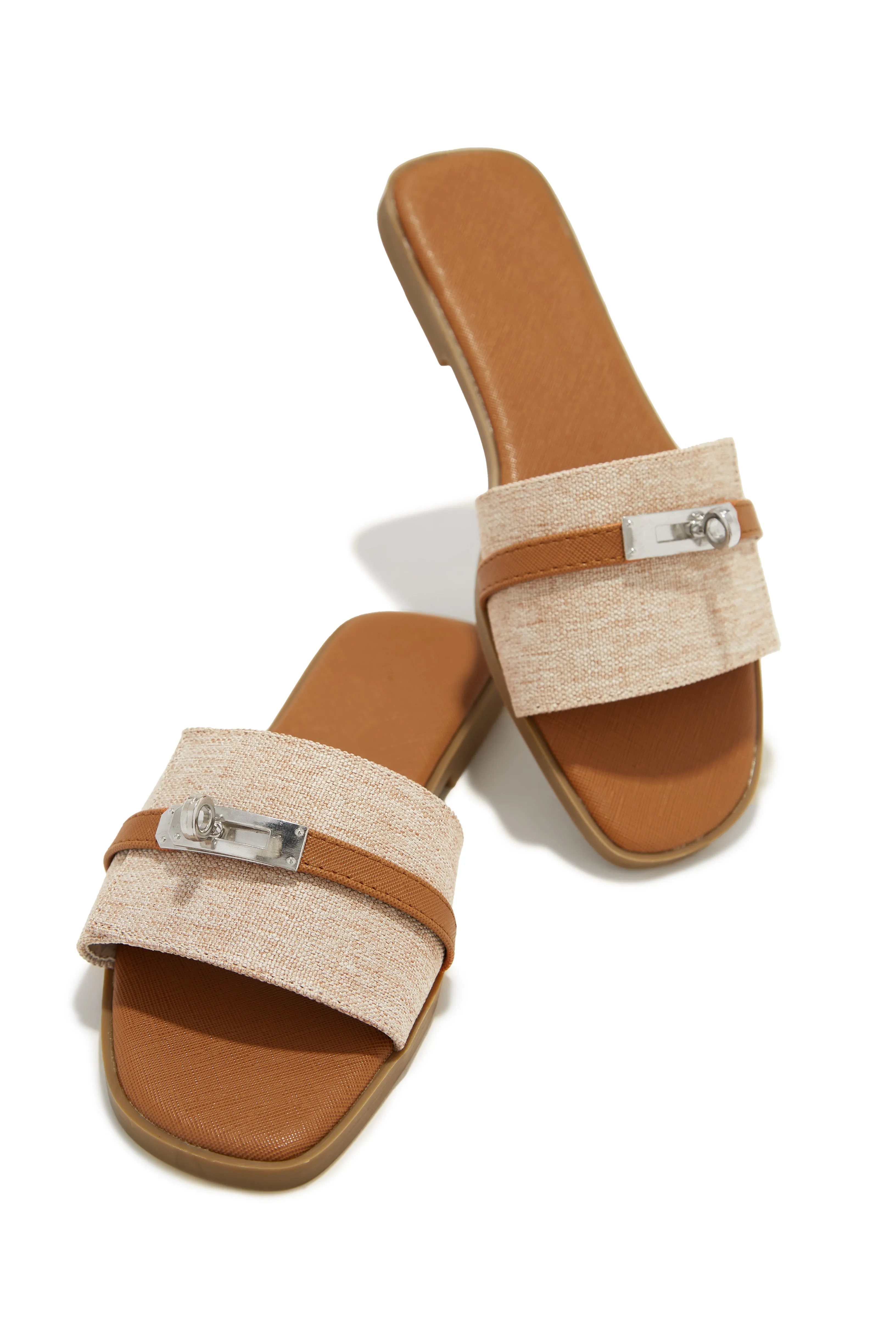 Bianca Slip On Sandals - White