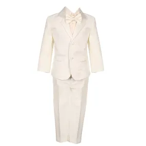 Big Boys Ivory 5 Piece Vest Jacket Pants Special Occasion Tuxedo Suit 8-14