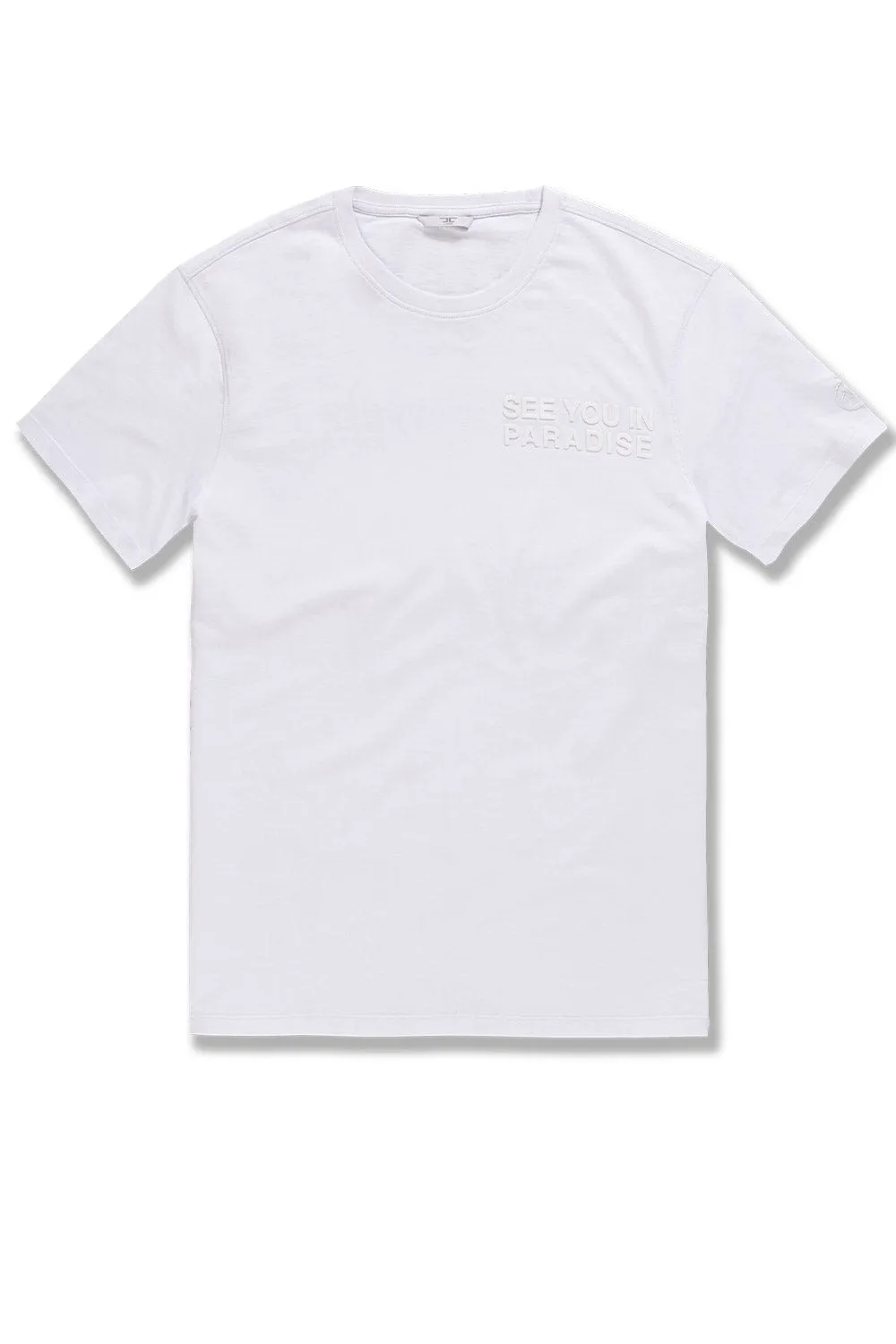 Big Men's Paradise Tonal T-Shirt (White)