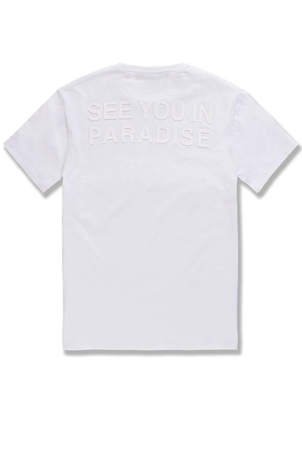 Big Men's Paradise Tonal T-Shirt (White)