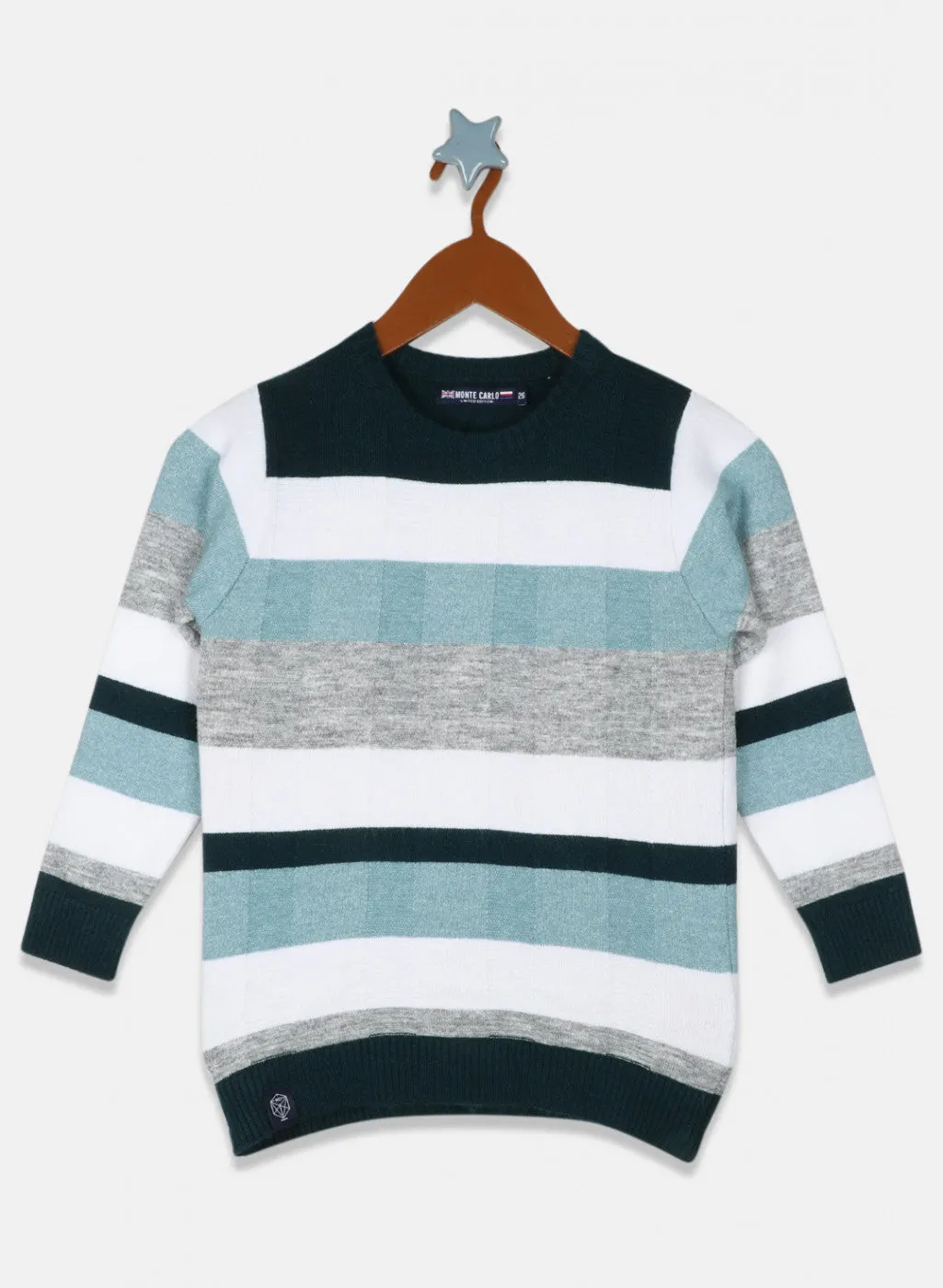 Boys Blue Stripe Pullover