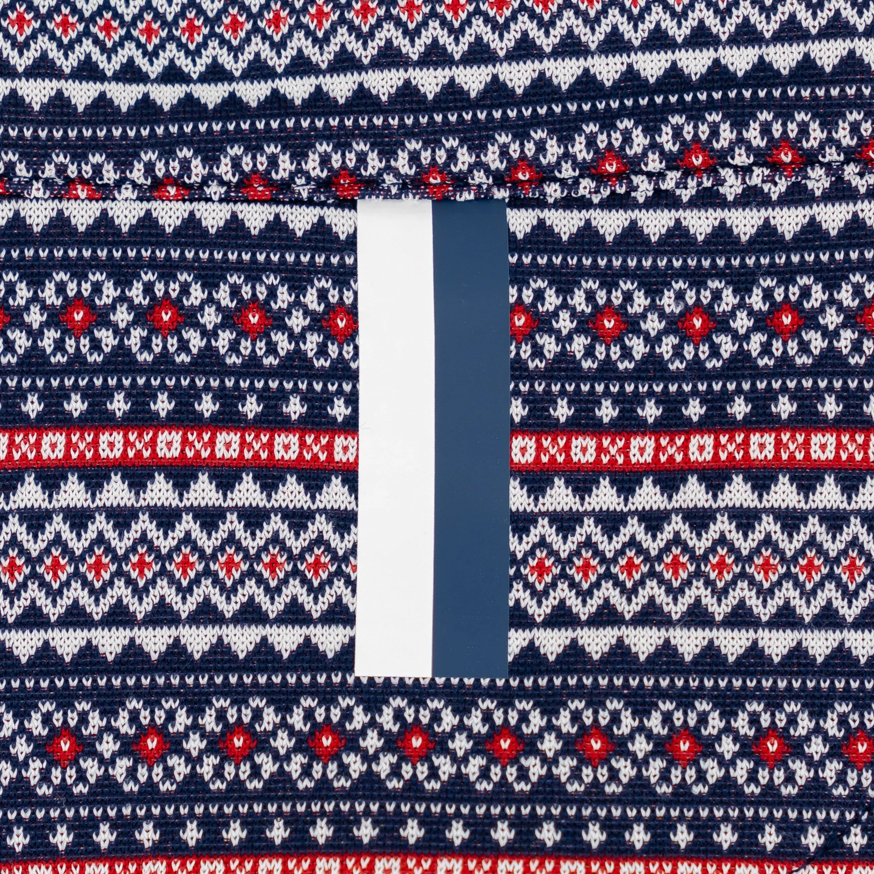 Breck Jacquard Performance Q-Zip | The Breck - Admiral Navy/Scarlet Red/White