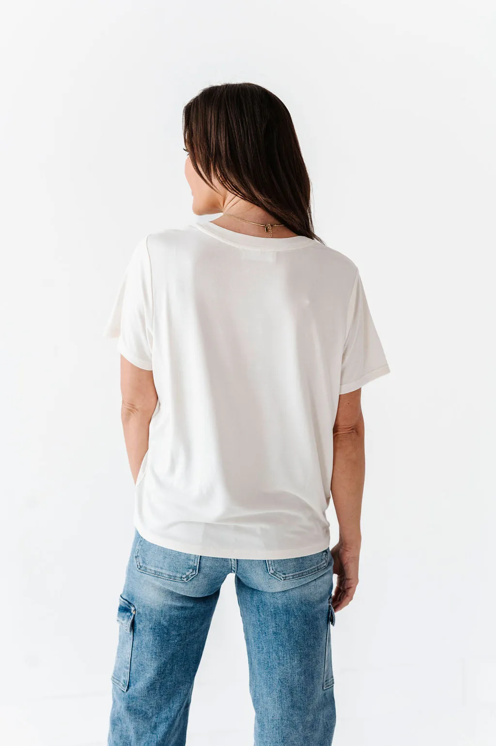 Bryden Basic Tee in Cream