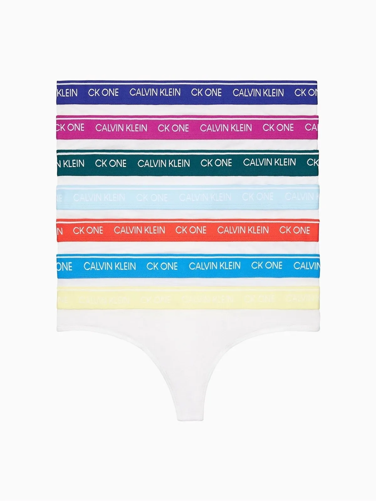 Calvin Klein Women's CK One 7-Pack Thong White/Multi QF6574 900