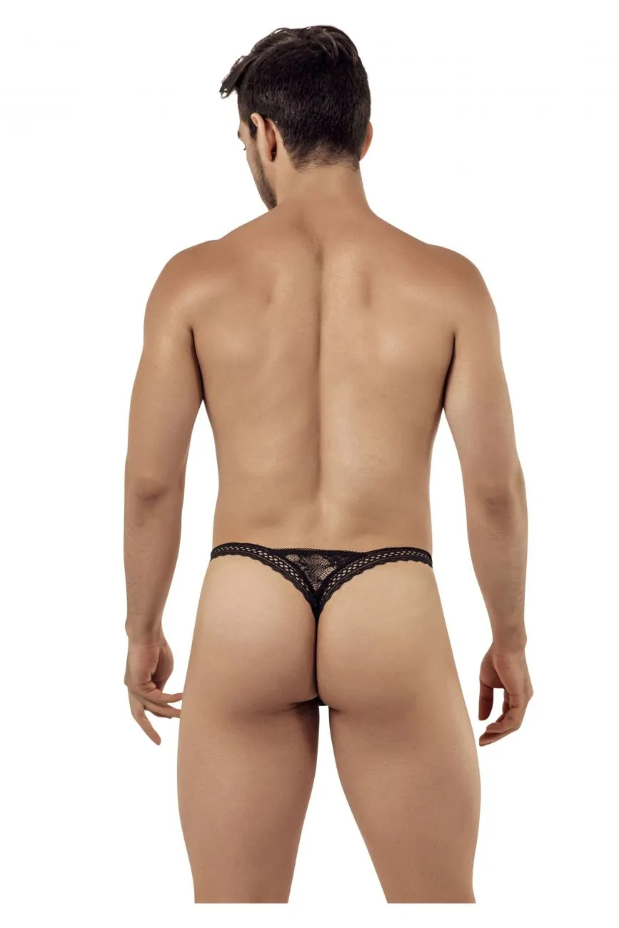 CandyMan 99420 Double Lace Thongs Color Black