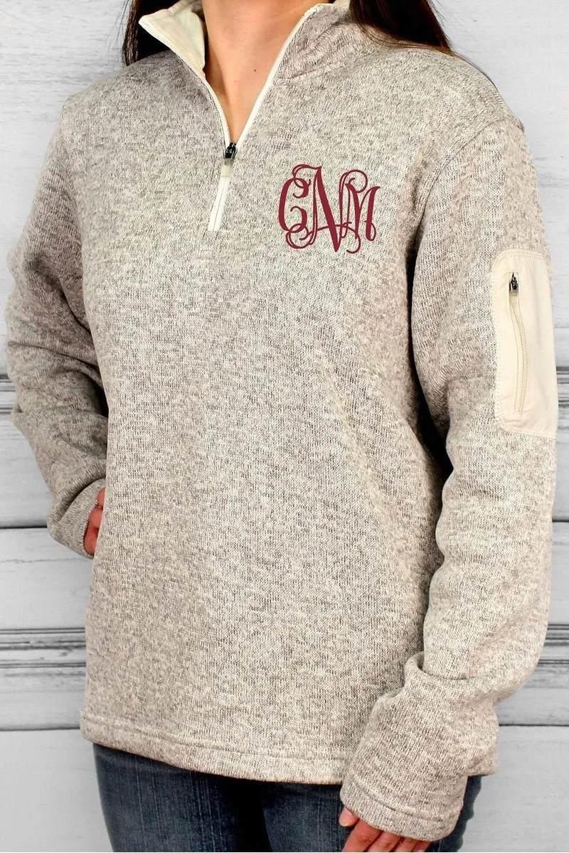 Charles River Heathered Fleece Pullover (Men's Cut), Oatmeal Heather *Customizable! (Wholesale Pricing N/A)