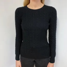 Classic Black Crew Neck Jumper Small