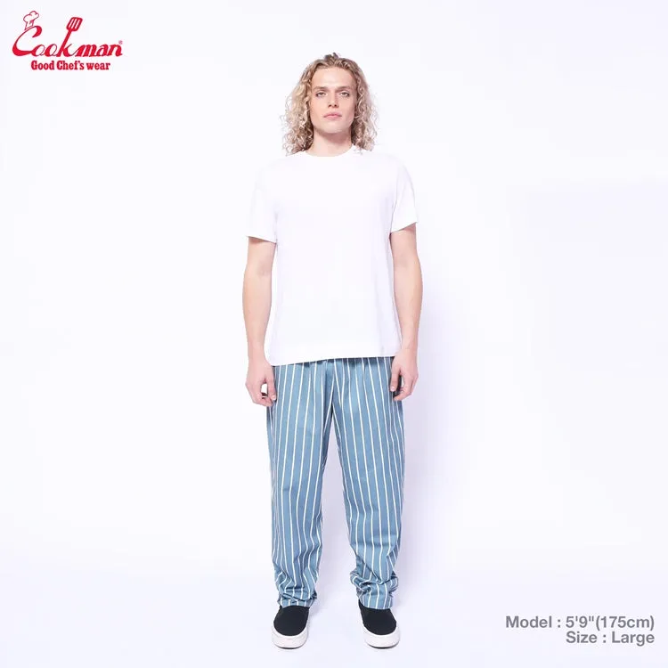 Cookman Chef Pants - Stripe : Malibu Blue