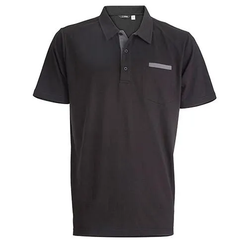 Corner Pocket Polo-Black/Steel