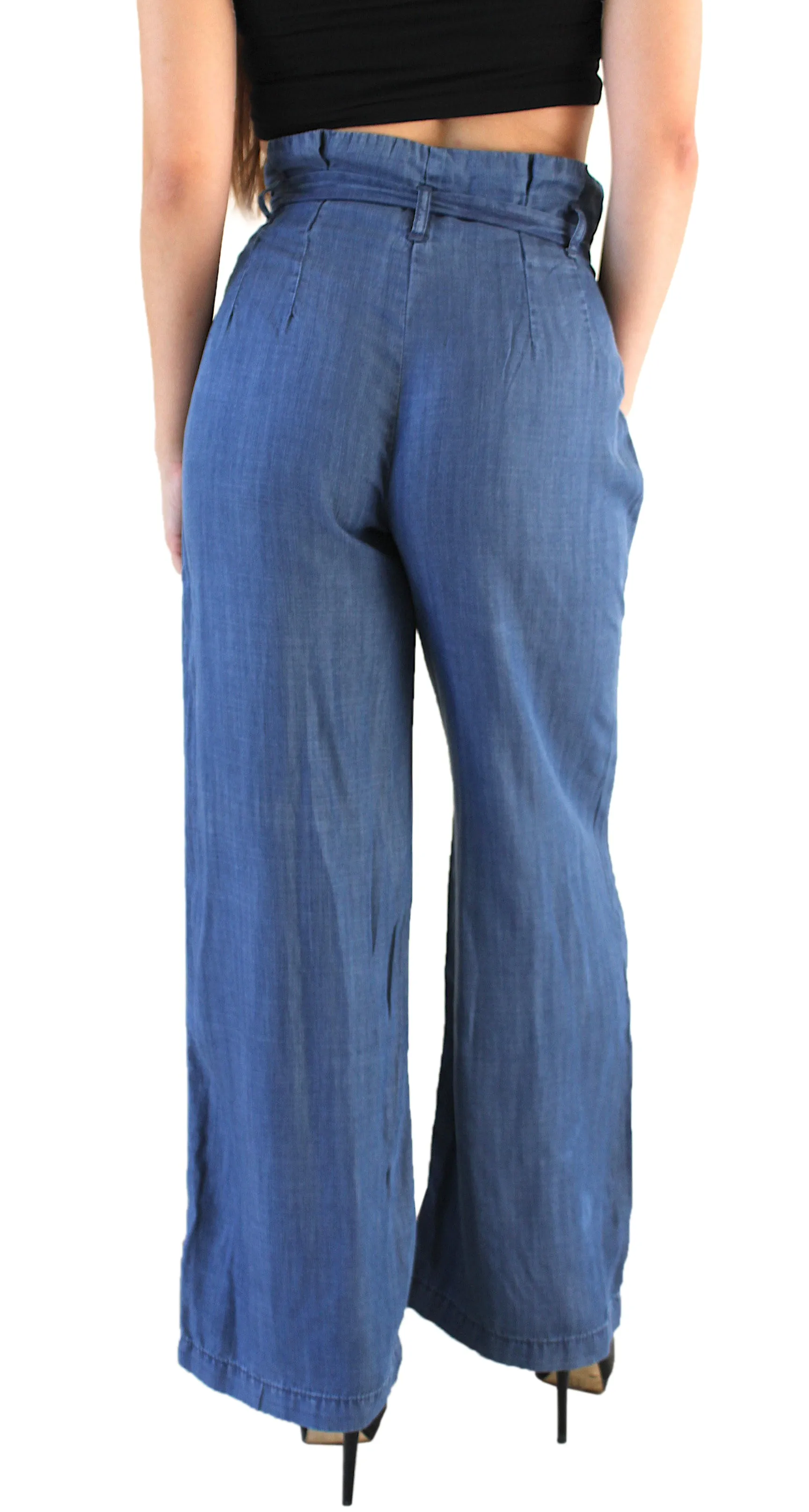 CP62 High Waisted Denim Palazzo Pants