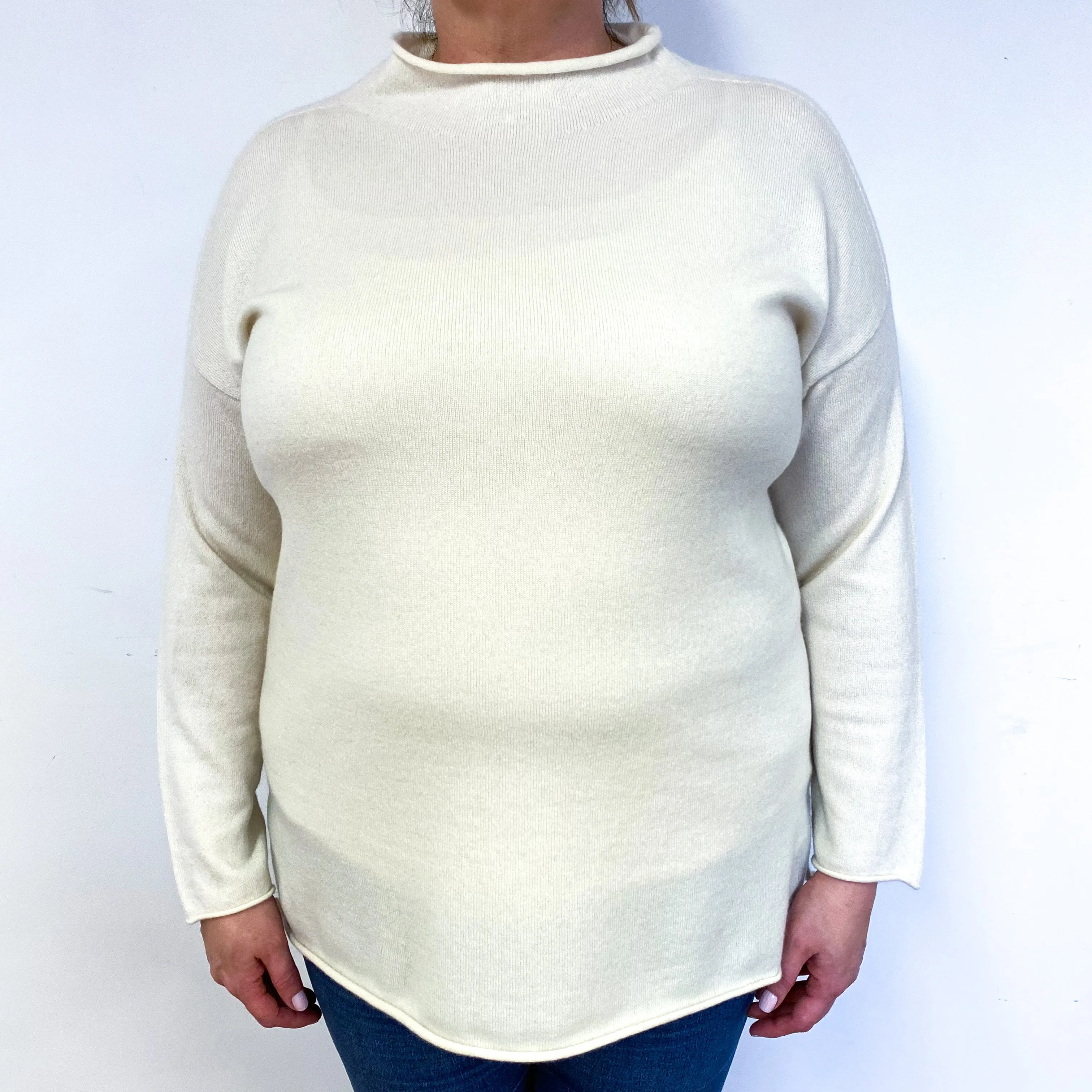 Cream Cashmere Turtle Neck Jumper Extra Large