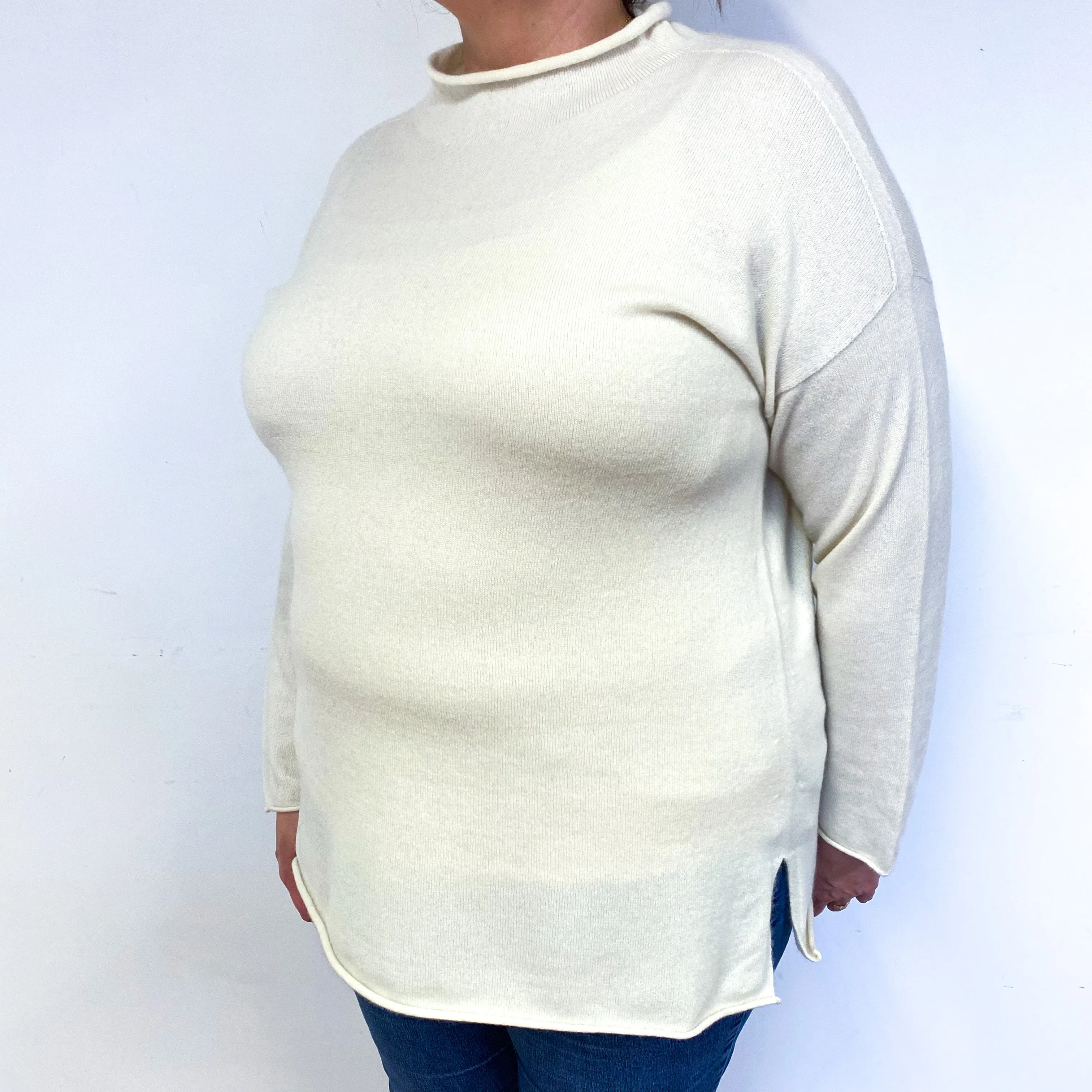 Cream Cashmere Turtle Neck Jumper Extra Large