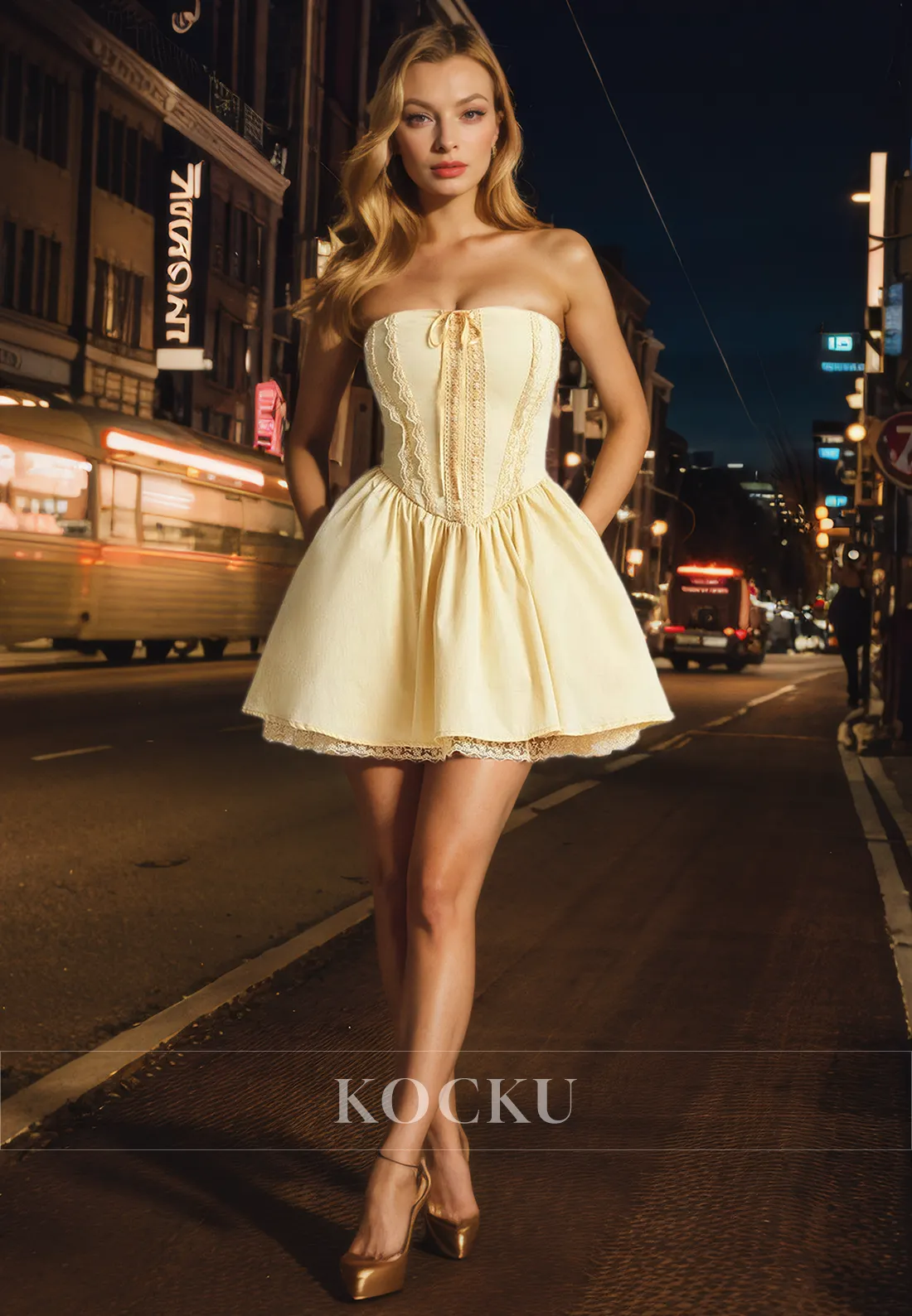 Cute & Charming Off-Shoulder A-Line Satin Party Homecoming Dress