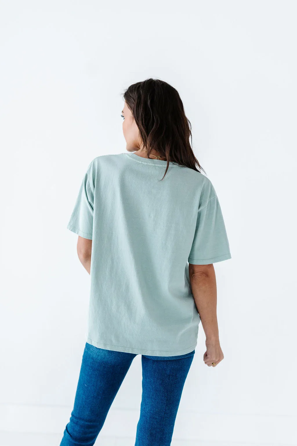 Dakota Crewneck Tee in Mint