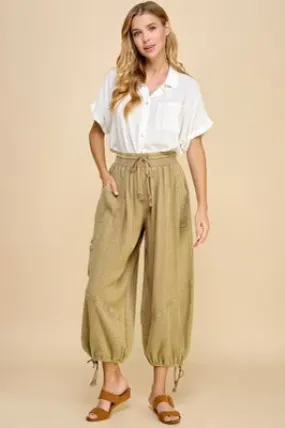 Della Parachute Pants in Camel