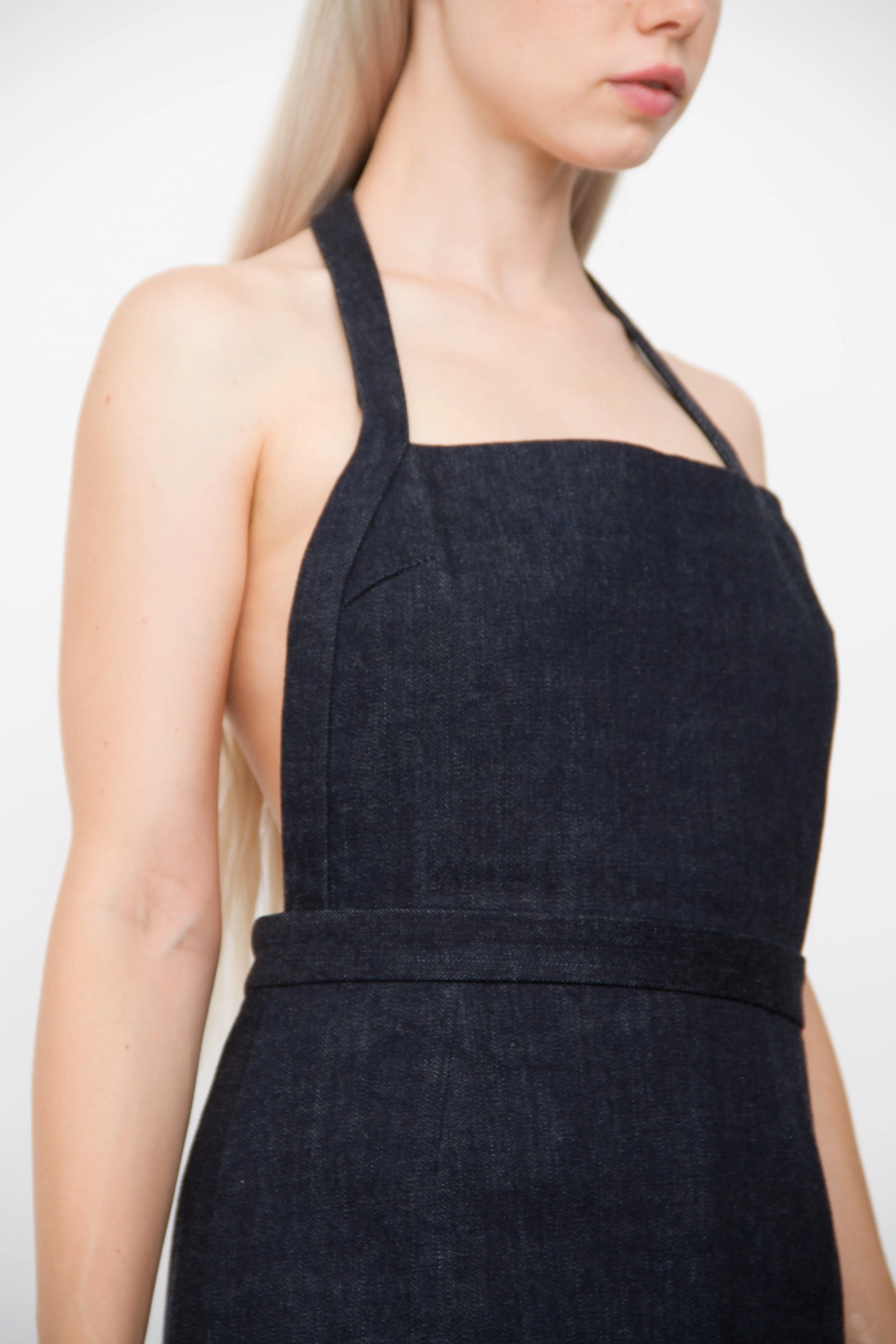 DENIM APRON DRESS