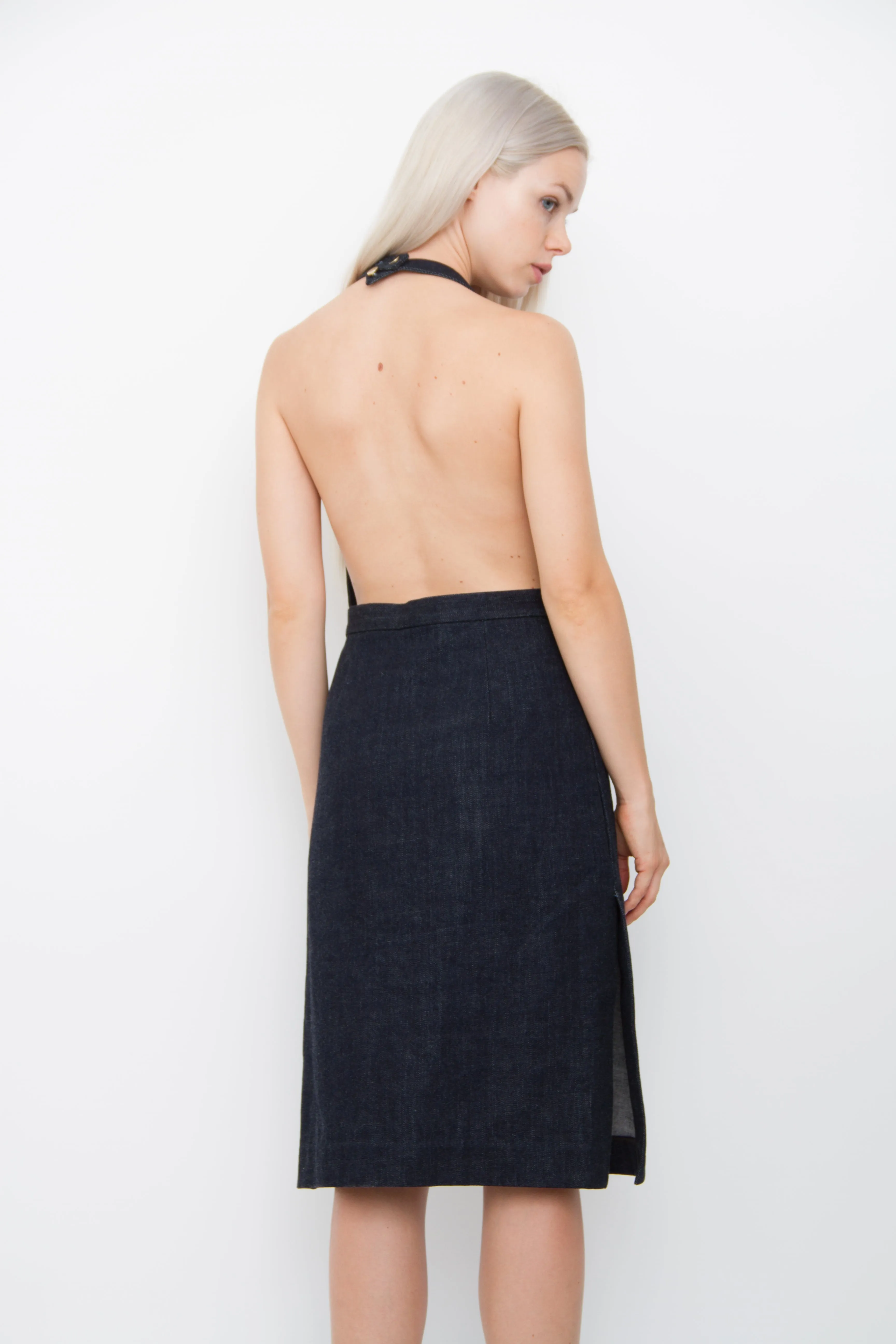 DENIM APRON DRESS