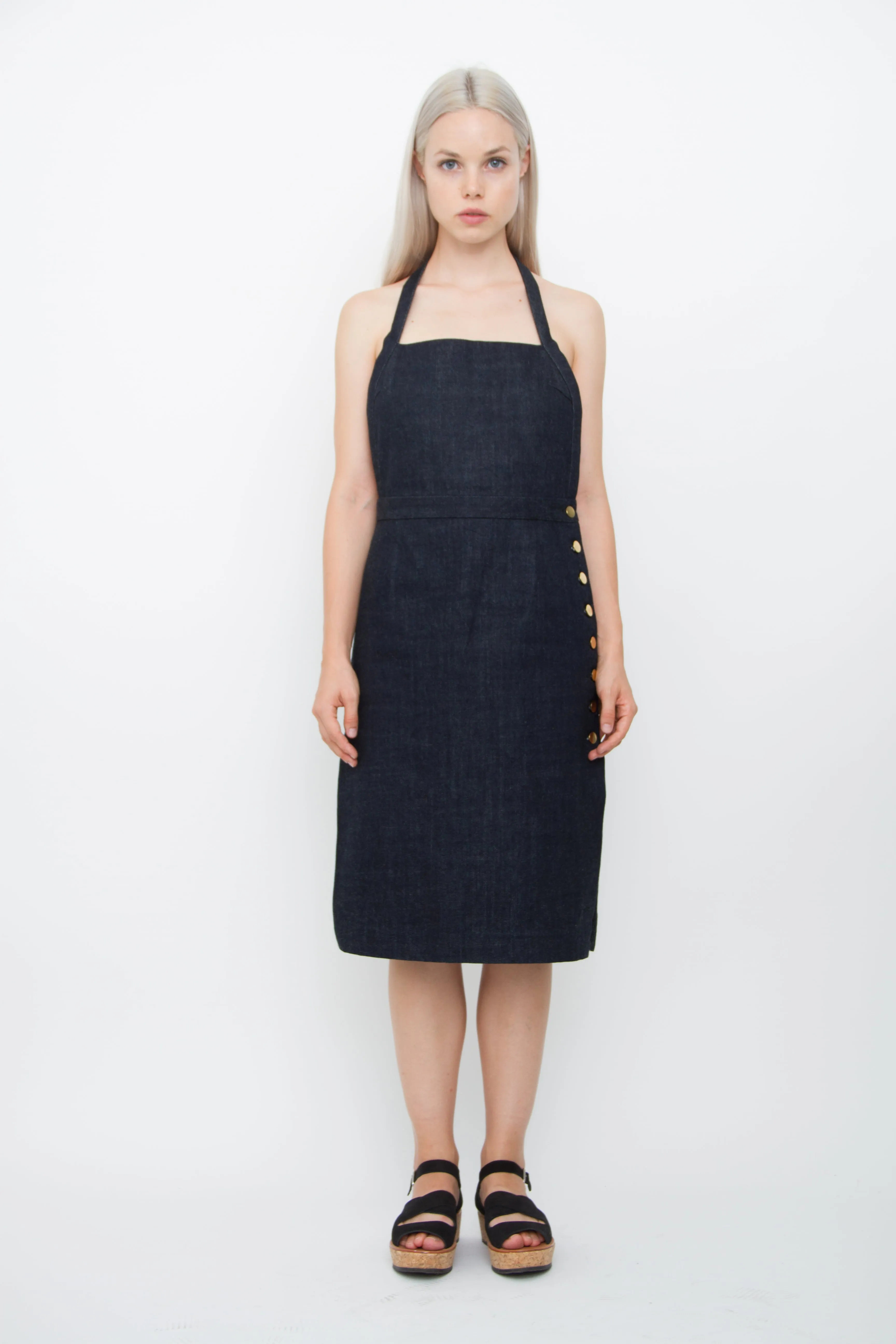 DENIM APRON DRESS