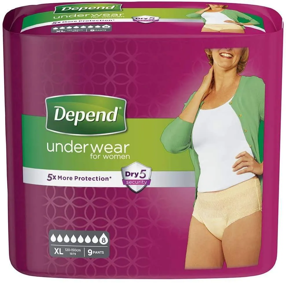 Depend Women Pants X/L (122-163 Cm) 9Pieces