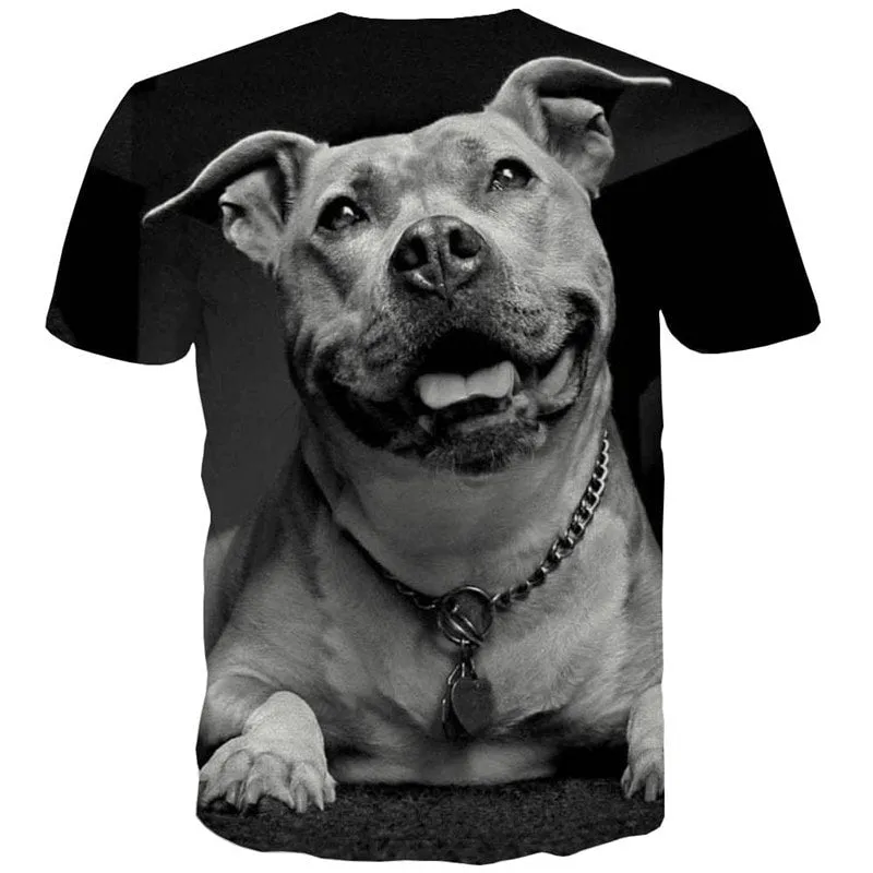 dog t shirts Cool Puppy Cute animal male art costume Cool big Smart dogs