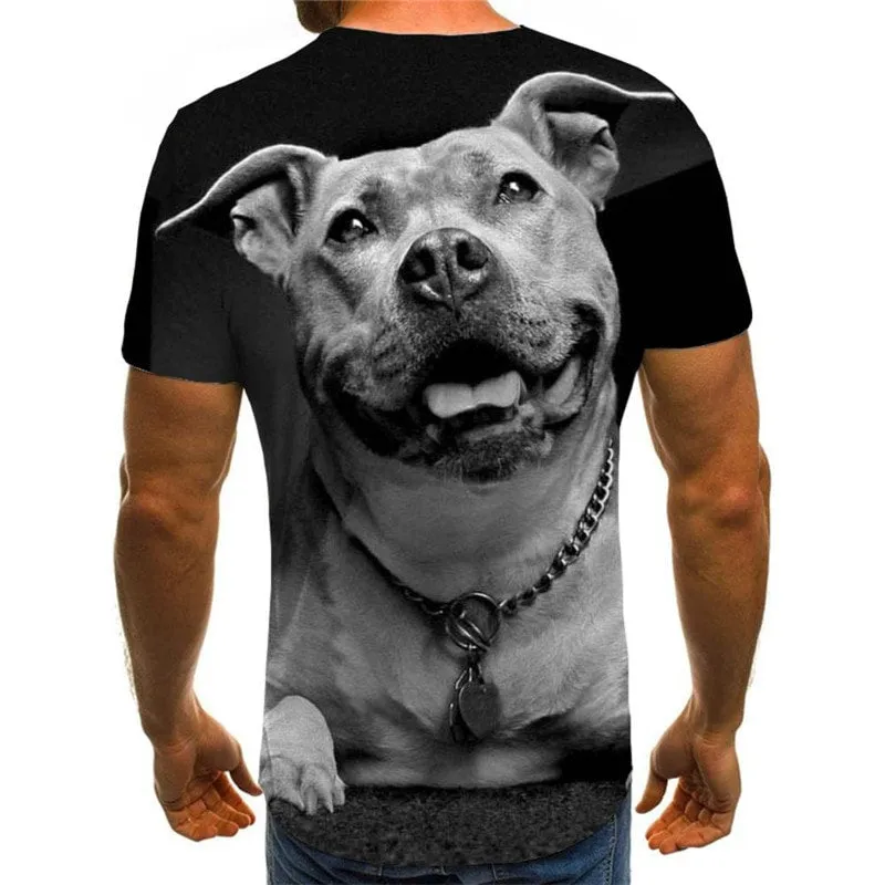 dog t shirts Cool Puppy Cute animal male art costume Cool big Smart dogs