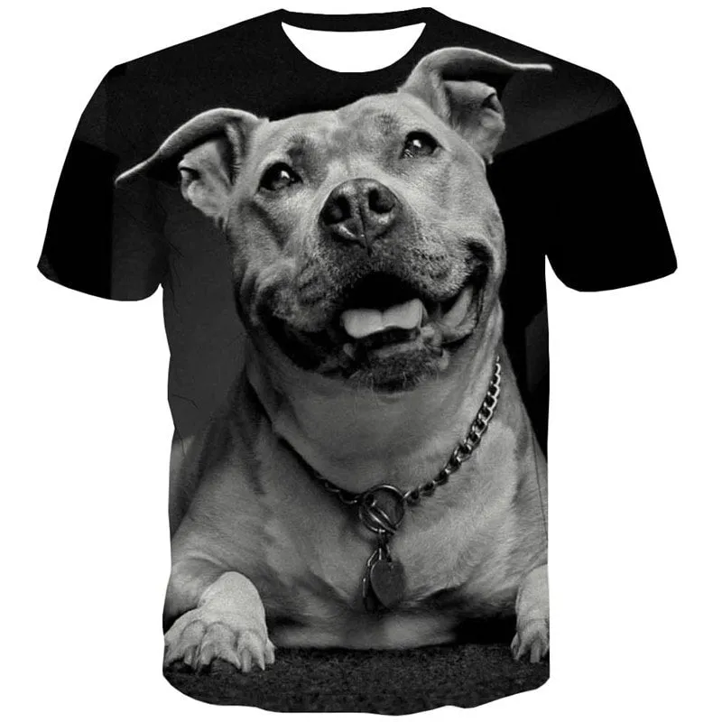 dog t shirts Cool Puppy Cute animal male art costume Cool big Smart dogs