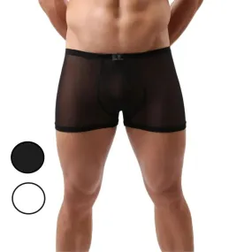 DomiGe Male Underwear Transparent Boxers Sheer Men Sexy Boxers