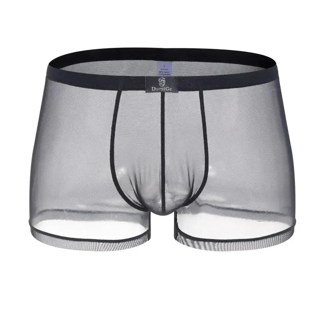 DomiGe Male Underwear Transparent Boxers Sheer Men Sexy Boxers