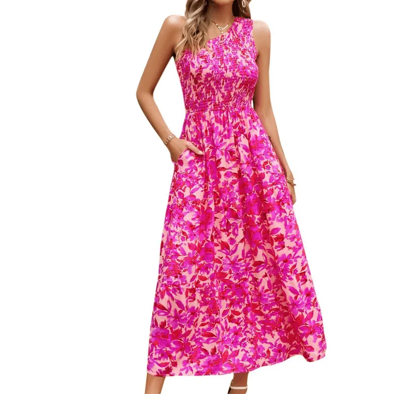 Elegant Summer Vibes Off Shoulder Floral Dress