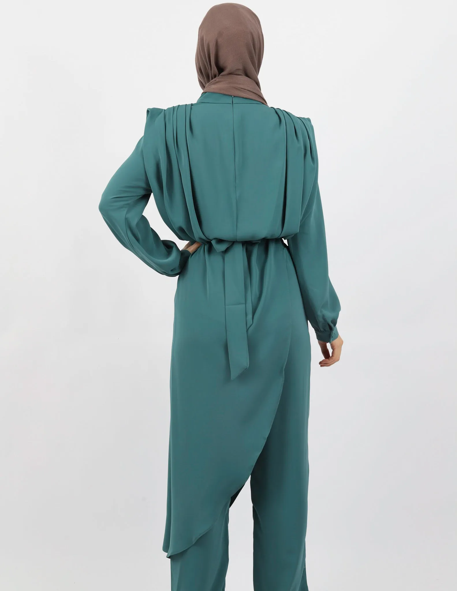 Escape Azora Asymmetric Blouse and Pants Set